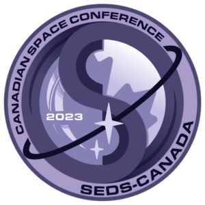 Circular logo for Canadian Space Conference 2023